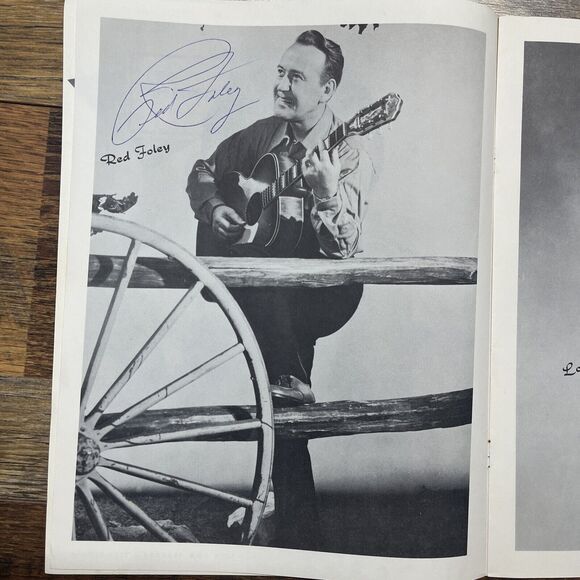 Red Foley, Justin Tubb, And Leon Douglas Autographed Country Booklet NO COA - Picture 3 of 7